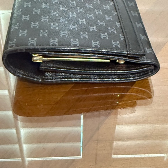 Celine Black and Grey Leather Macadam Long Wallet - Picture 13 of 16